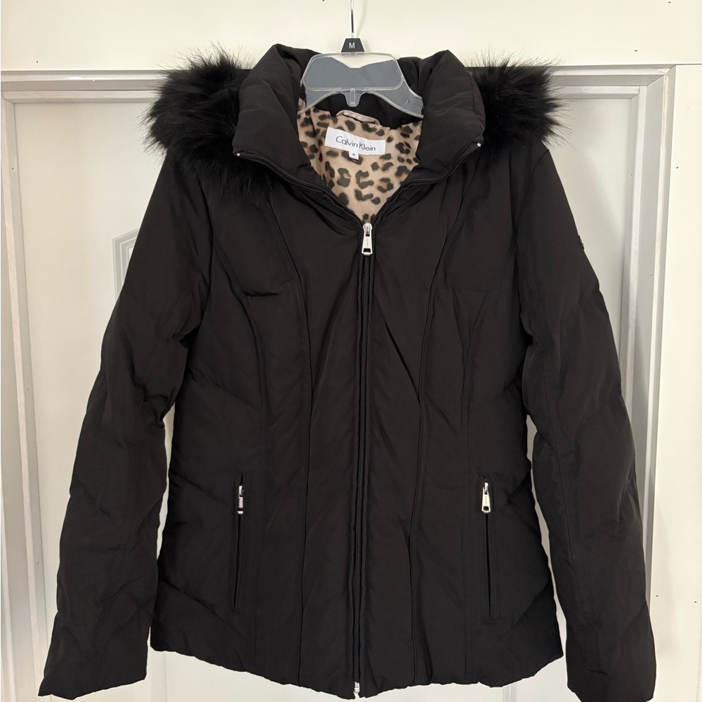 Calvin Klein Women’s Black Puffer Winter Coat Jacket